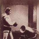 Strongman with cannonball